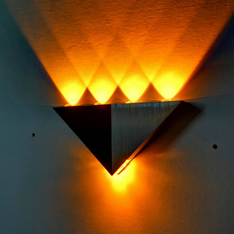 Aluminum Acrylic Stereo Triangle Wall Lamp
