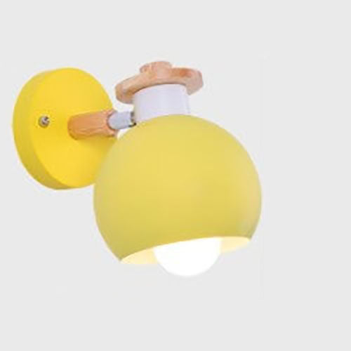 Dome Wood Macaroon Wall Lamp