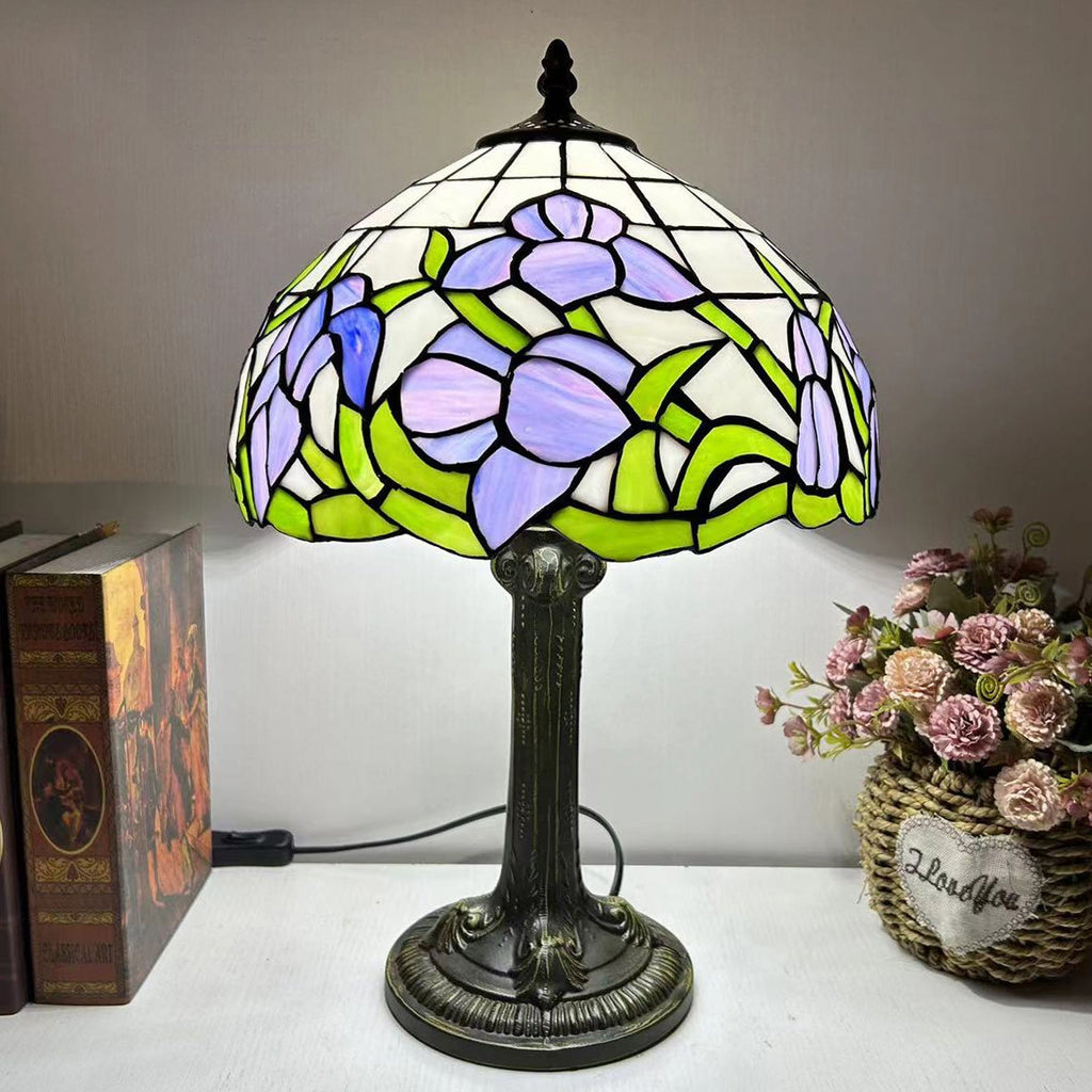 Dome Flower Iron Glass Table Lamp
