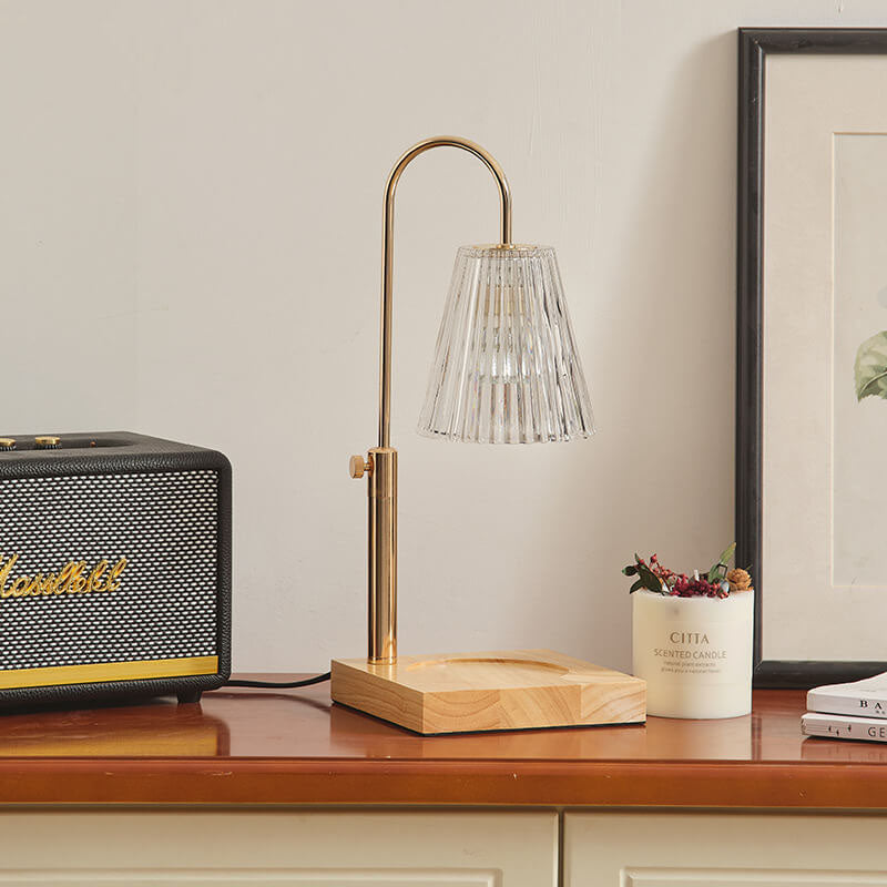 Romantic Bamboo Wood Horn Table Lamp