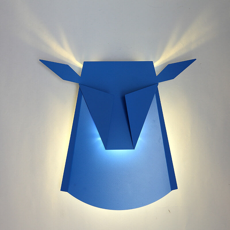 Iron Bull Head Shape Wall Lamp