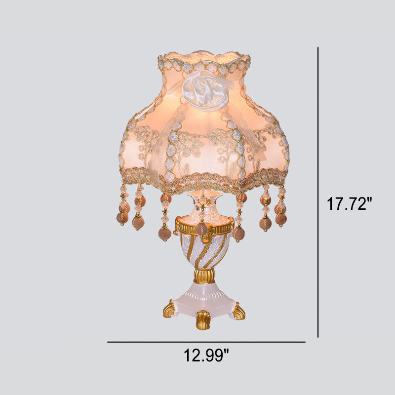Fabric Lace Resin Table Lamp