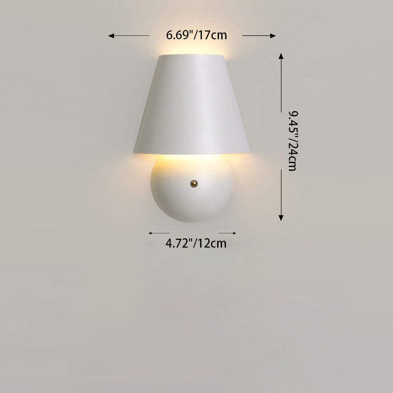 Cream Trapezoidal Round Iron Wall Lamp
