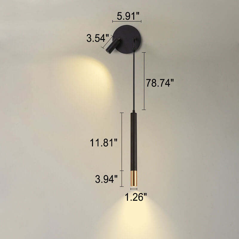 Long Cylindrical Wall Lamp