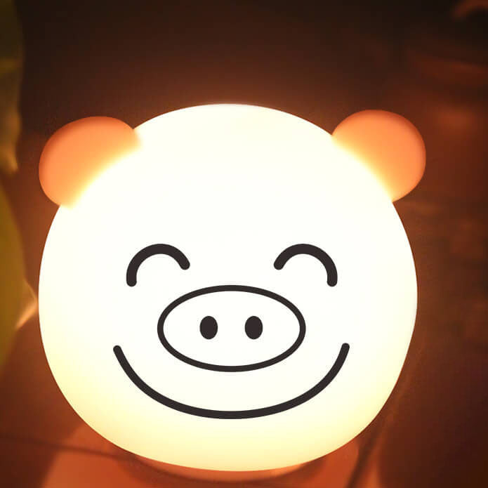 Cartoon Animal Colorful Silicone Table Lamp