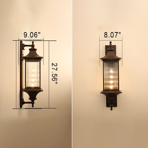 Square Lantern Cage Outdoor Light