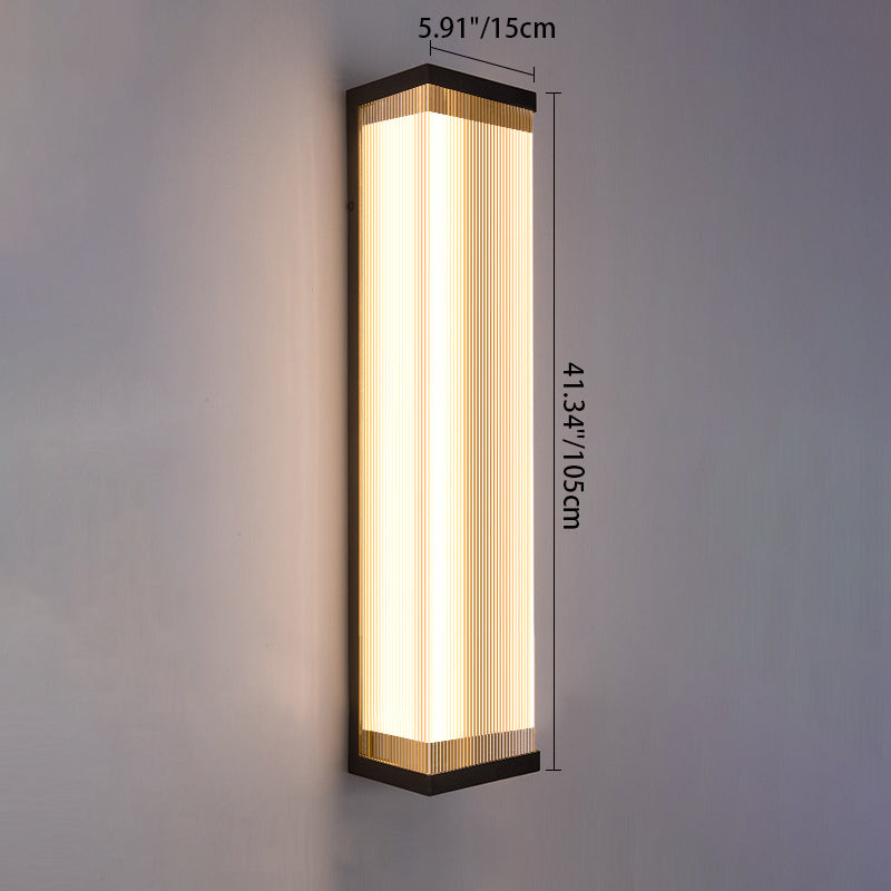 Rectangular Stainless Steel Acrylic Outdoor Light