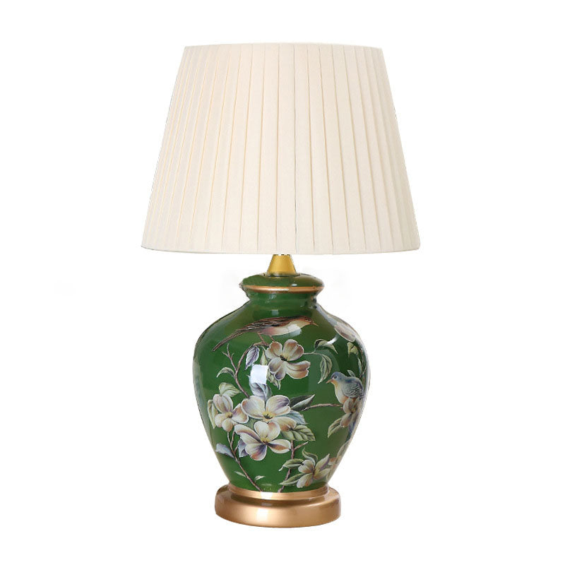 Bird Vase Ceramic Fabric Table Lamp