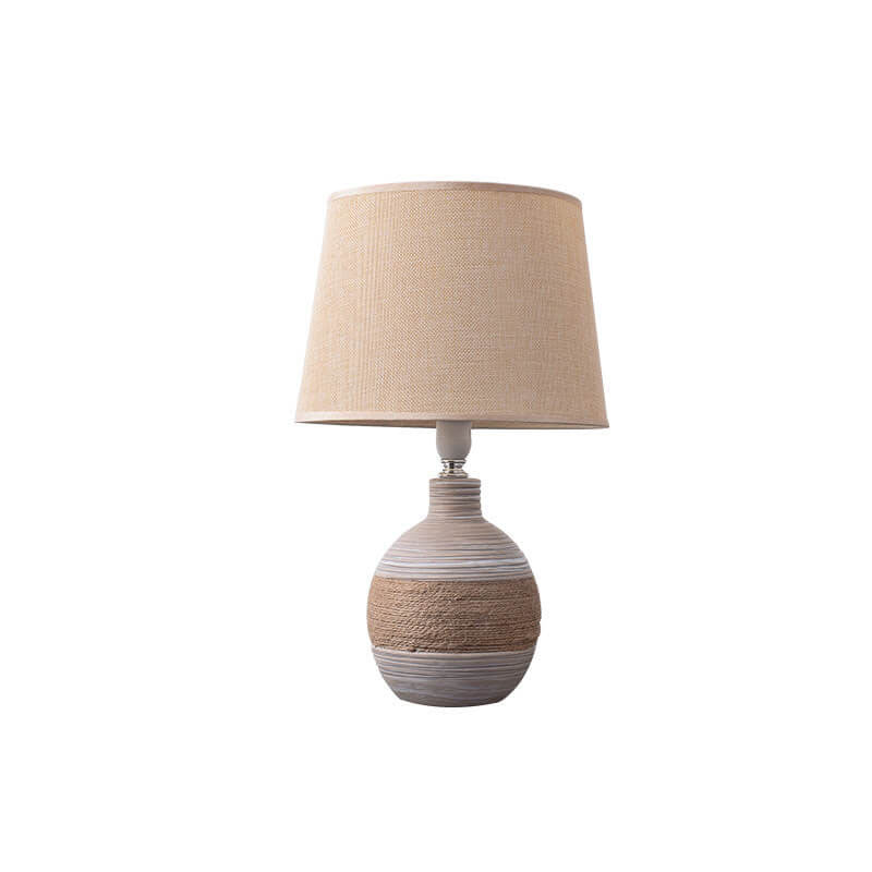 Fabric Ceramic Jar Table Lamp
