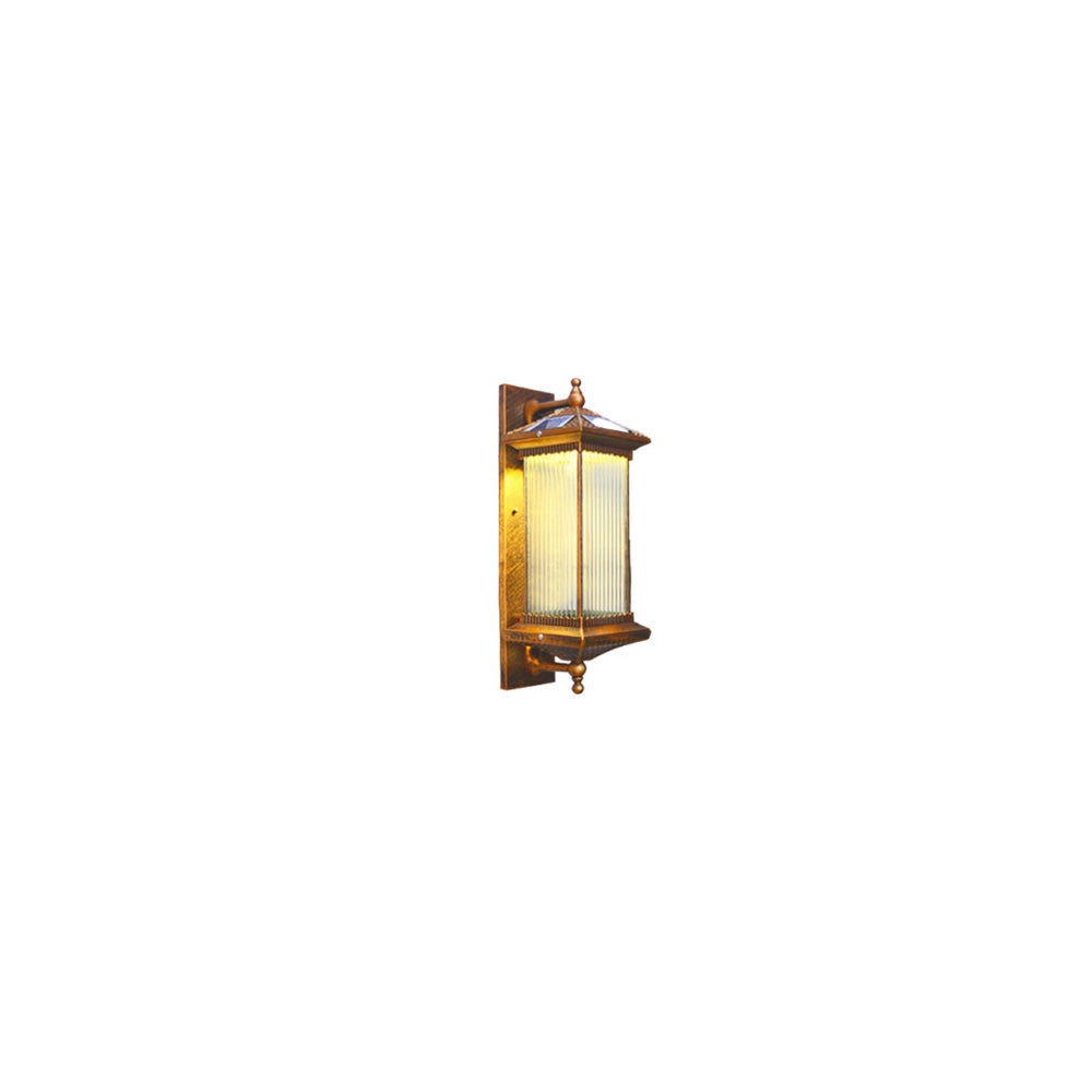 Aluminum Glass Cuboid Garden Outdoor Light