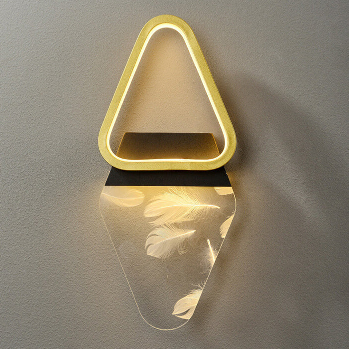 Feather Effect Acrylic Geometric Wall Lamp