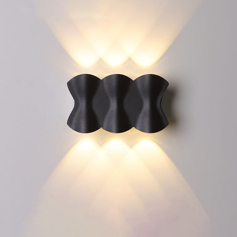 Rectangle Wave Aluminum Patio Outdoor Light
