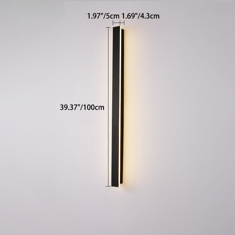 Long Rectangular Aluminum Acrylic Outdoor Light