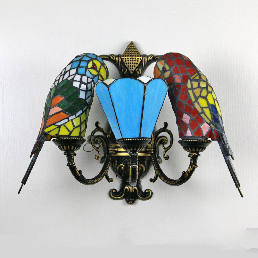 Parrot Round Table Half 3-Light Wall Lamp