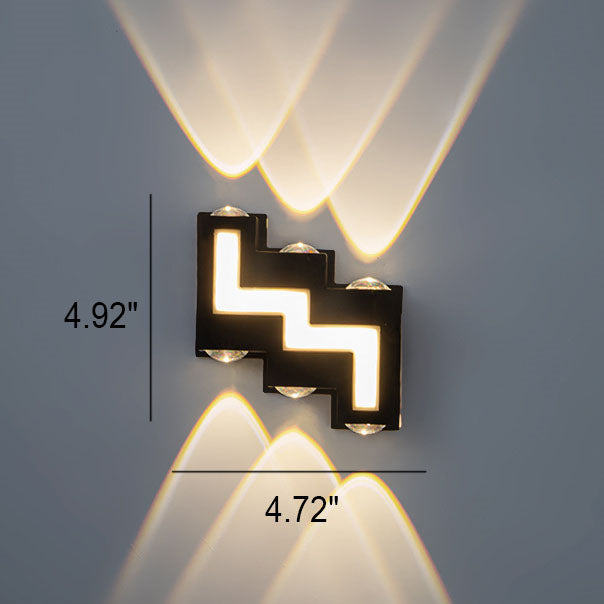Square Geometric Luminous Outdoor Light