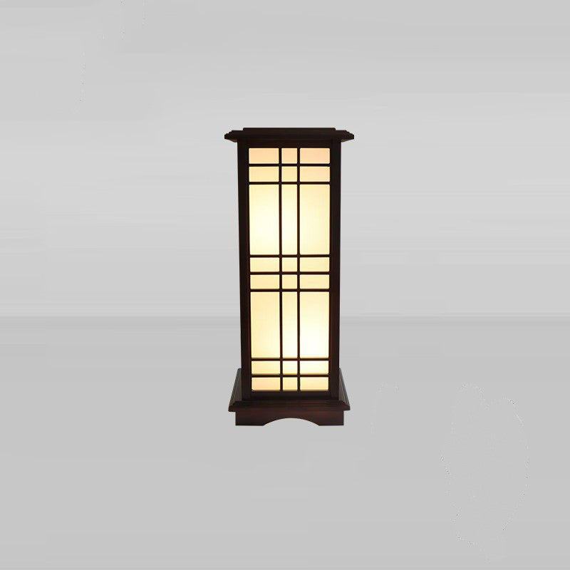 Traditional Chinese Rectangular Parchment Floor Lamp