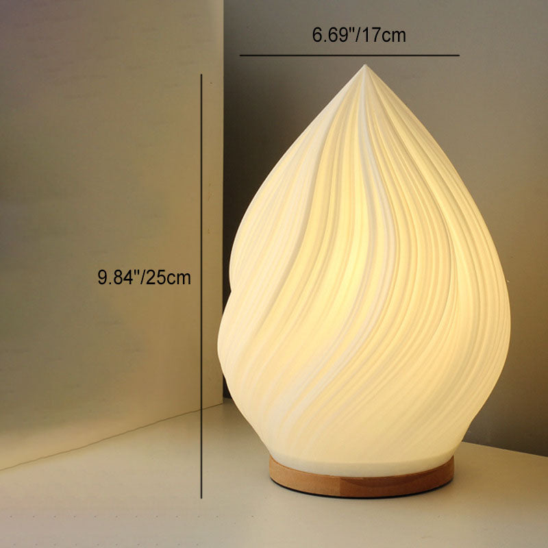 Geometry 3D Printed Wood Table Lamp