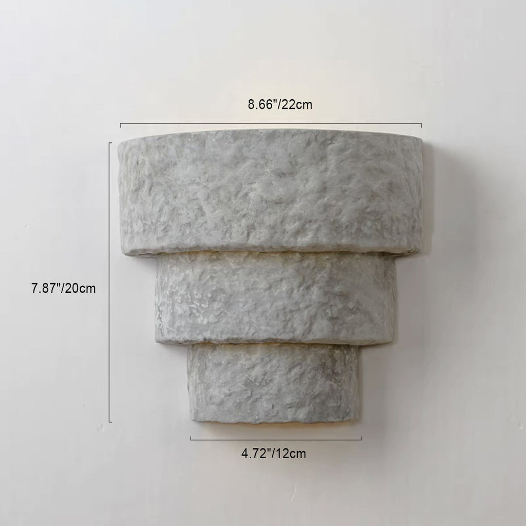 Tiered Cement Round Living Wall Lamp