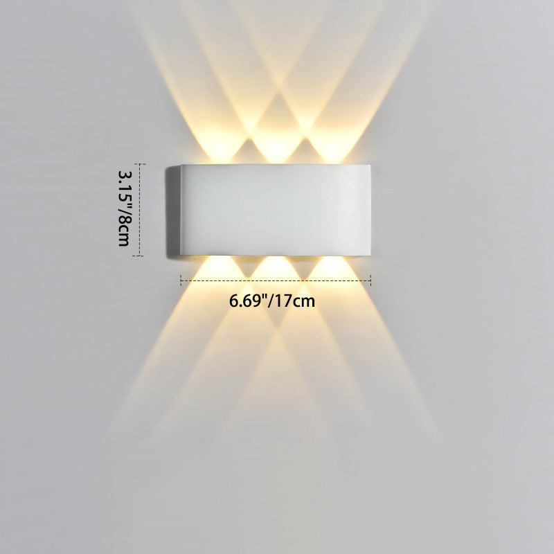 Cylinder Rectangular Aluminium Iron Outdoor Light