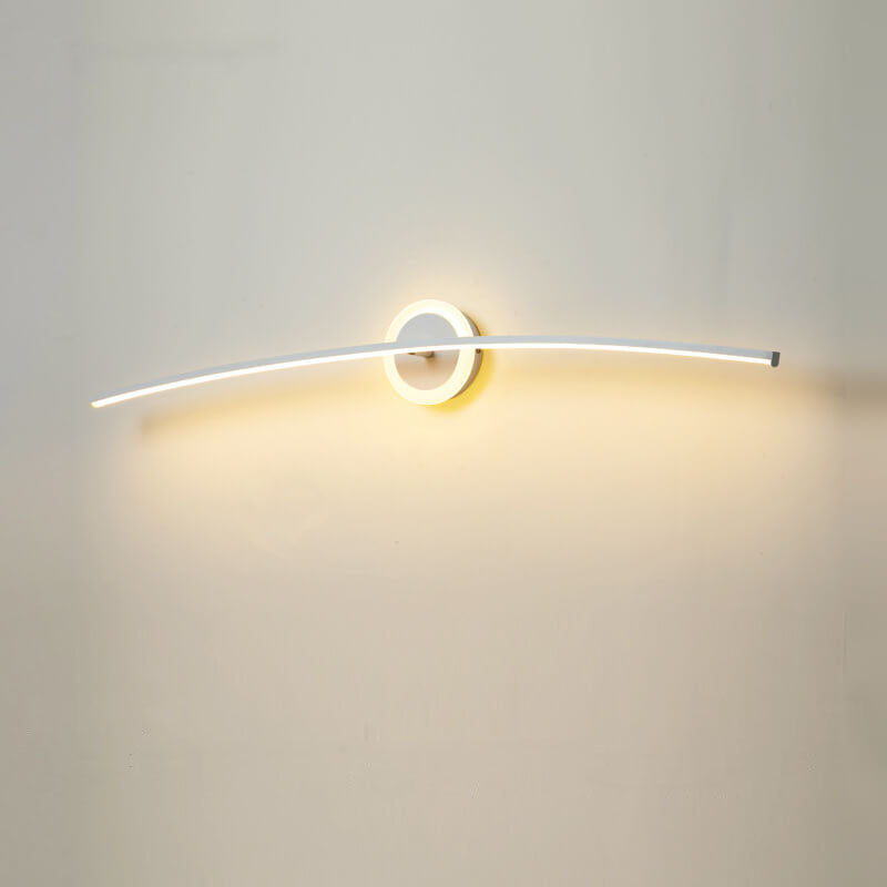 Curved Line Mirror Front Wall Lamp