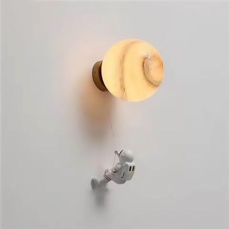 3D Printed Moon Resin Wall Lamp