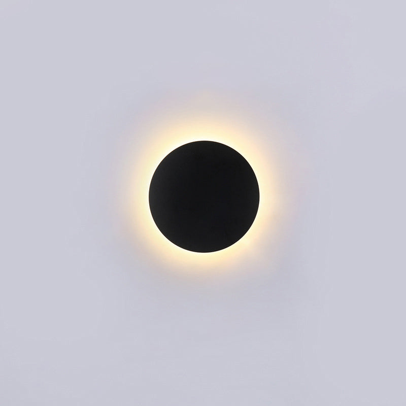 Round Eclipse Iron Living Wall Lamp