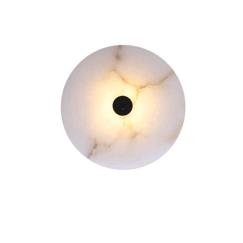 Round Marble Iron Wall Lamp