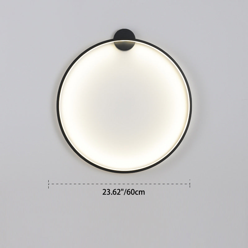 Aluminum Acrylic Round Bedroom Wall Lamp