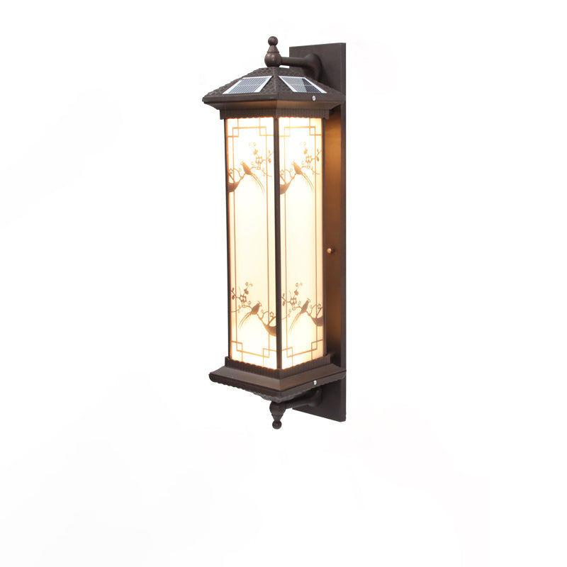 Rectangular Aluminum Glass Garden Outdoor Light