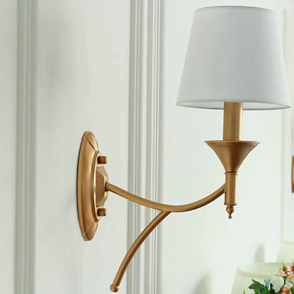 Iron Fabric Mushroom Wall Lamp