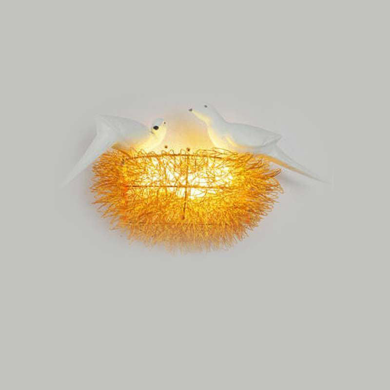 Aluminum Bird's Nest Living 3-Light Wall Lamp
