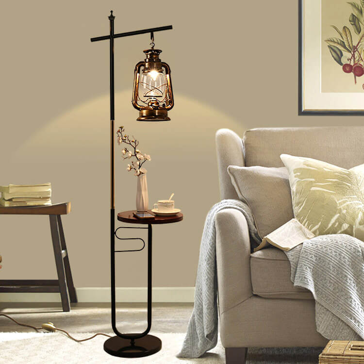 European Vintage Simple Lantern Floor Lamp
