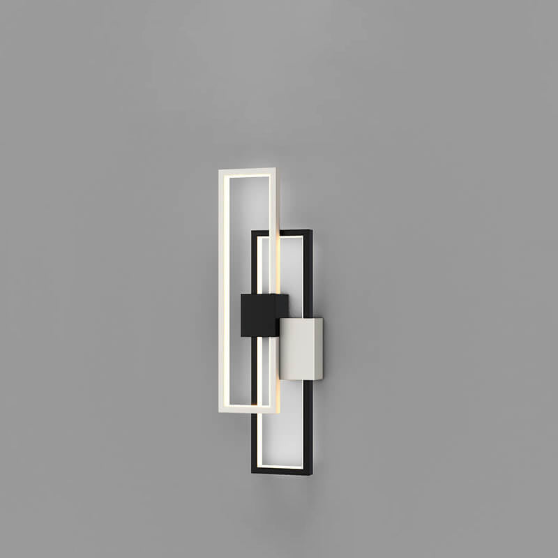 Square Frame Iron Silicone Wall Lamp