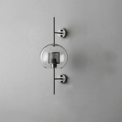 Iron Finish Frame Spherical Wall Lamp