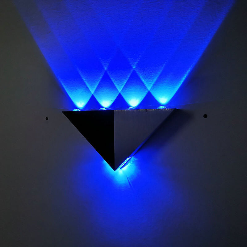 Aluminum Acrylic Stereo Triangle Wall Lamp