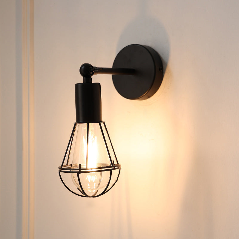 Cage Iron Living Room Wall Lamp