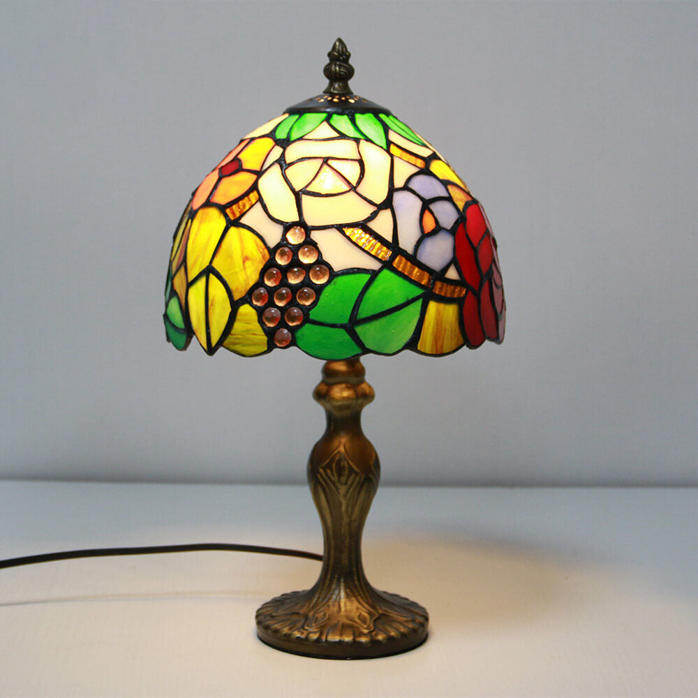 Animal Flower Decoration Stained Table Lamp