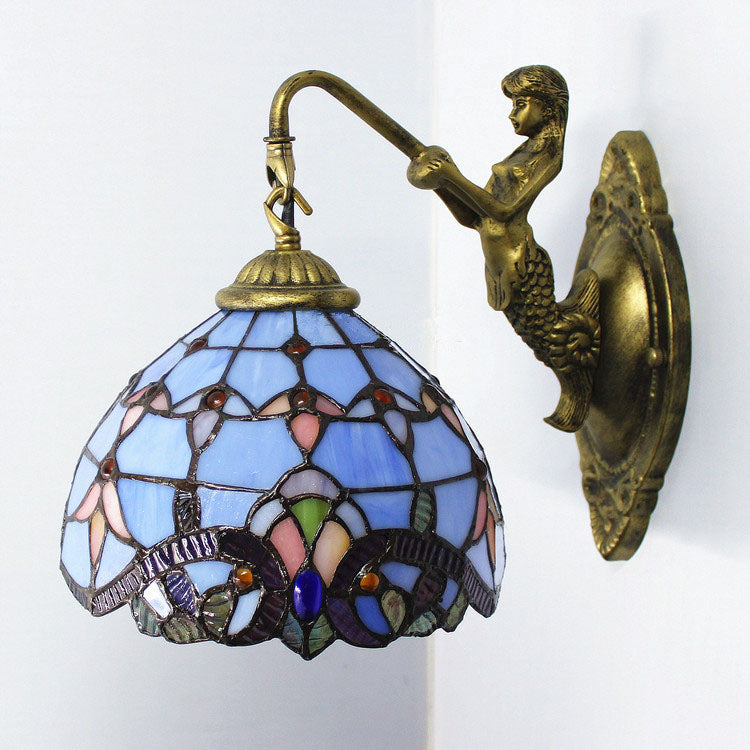 Half Globe Mermaid Iron Wall Lamp