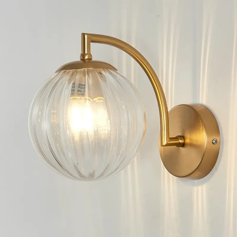 Round Ball Iron Glass Wall Lamp
