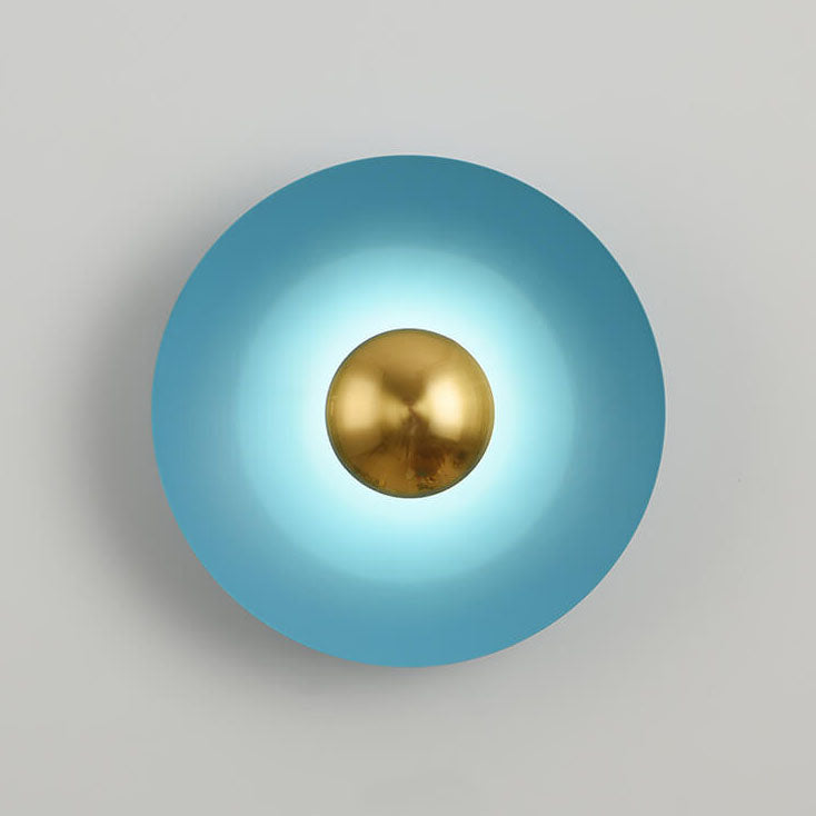 Multicolor Round Disc Hardware Wall Lamp