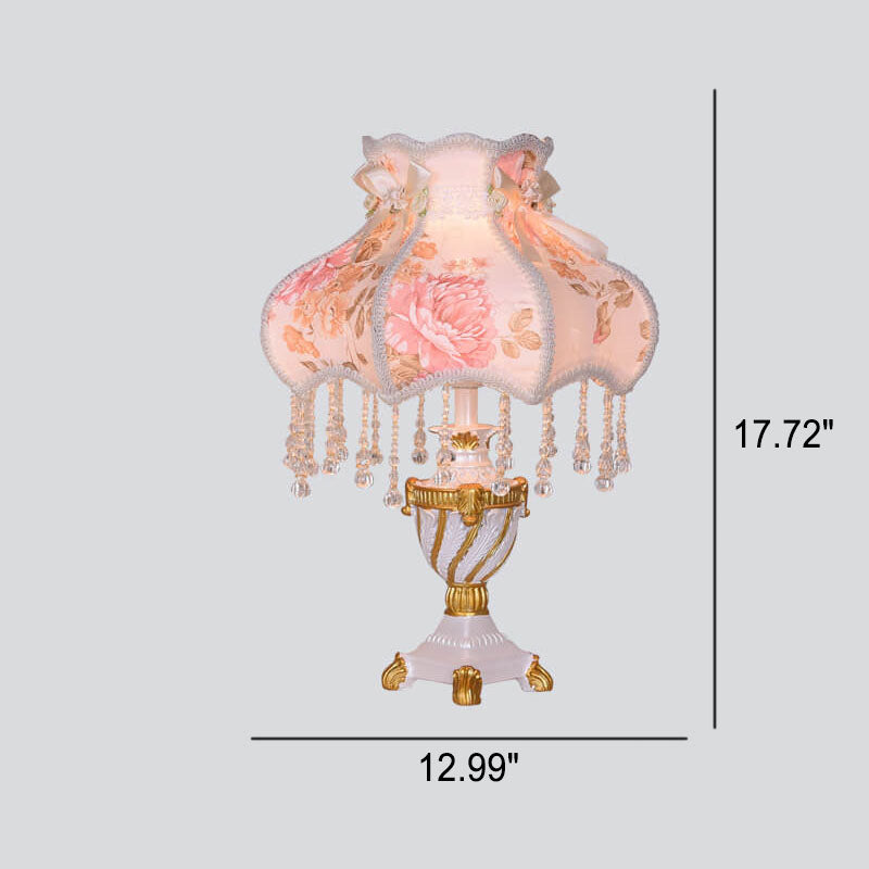 Fabric Lace Resin Table Lamp
