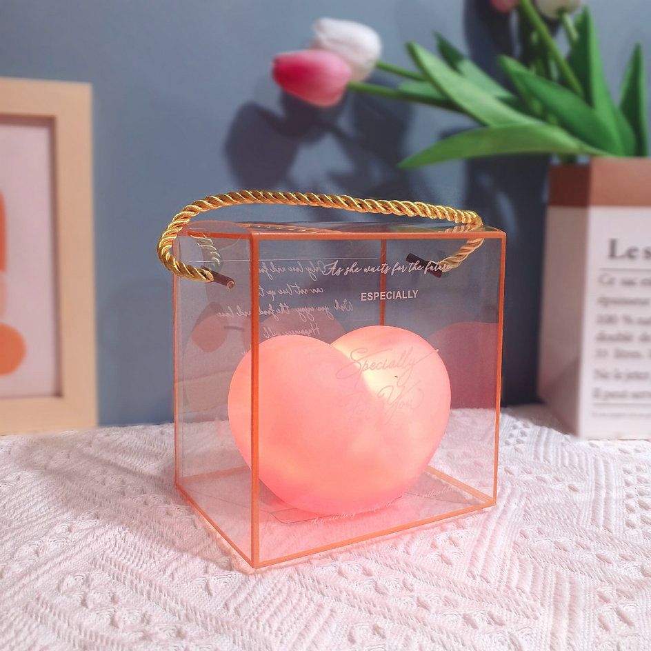Rubber Coating Heart Night Table Lamp