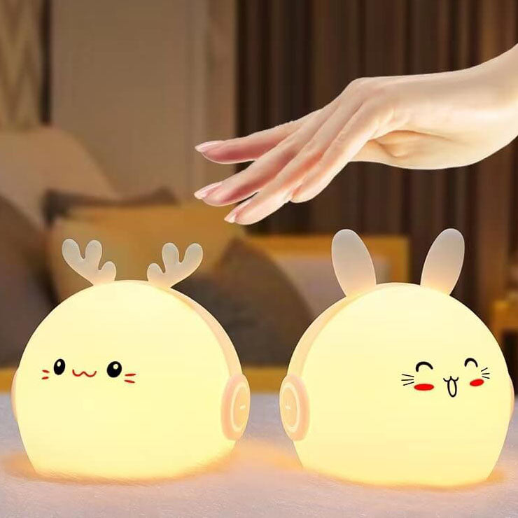 Cartoon Deer Rabbit Silicone Table Lamp