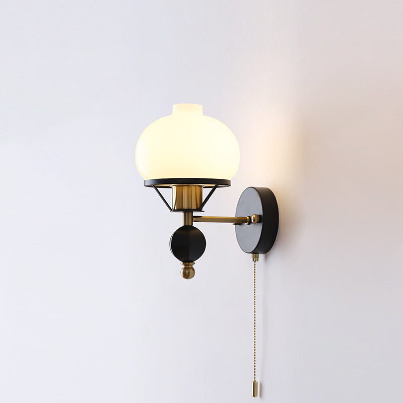 Geometric Circle Glass Iron Wall Lamp