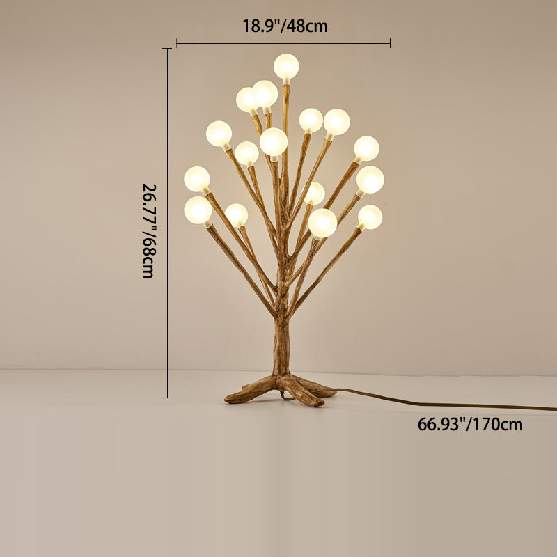Twig Orb Resin Hardware 12-Light Table Lamp