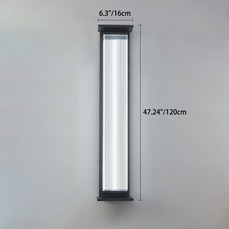 Rectangular Stainless Steel Acrylic Outdoor Light