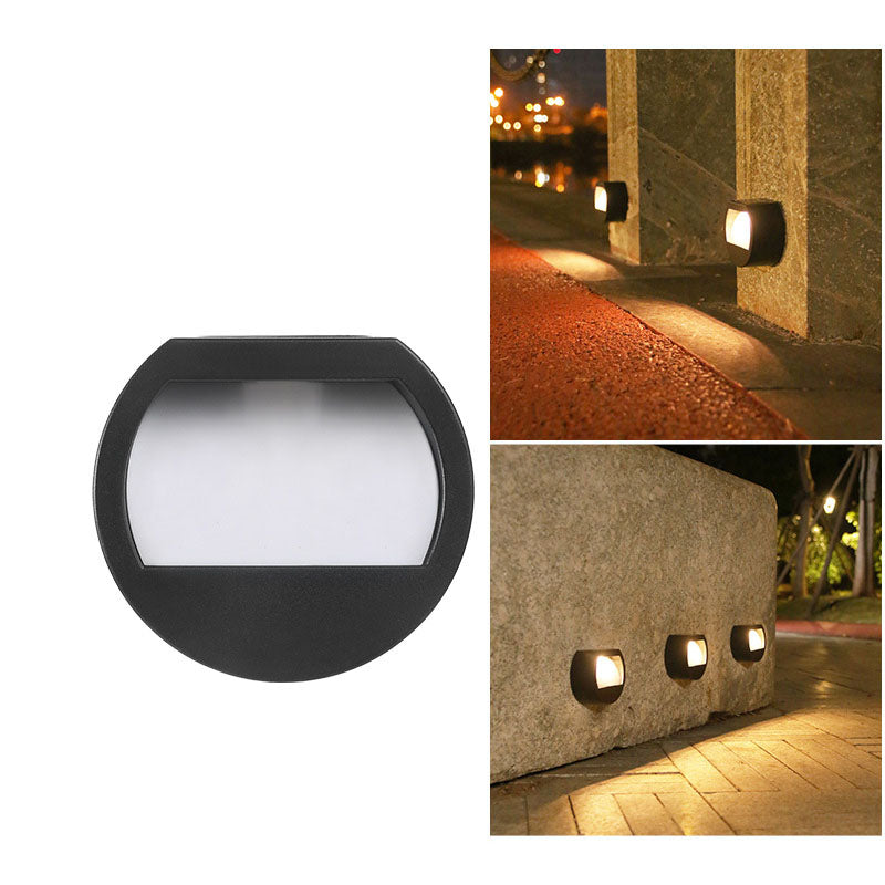 Round Square Patio Step Outdoor Light