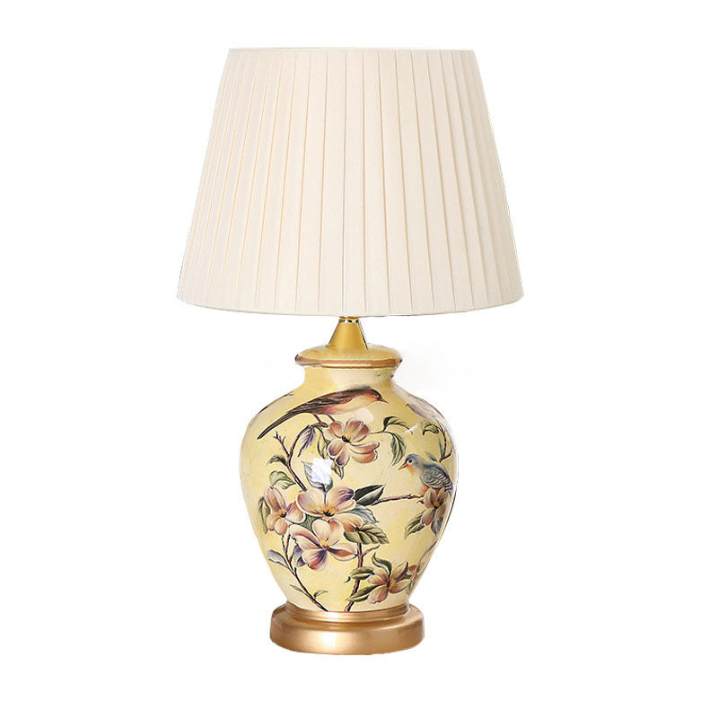 Bird Vase Ceramic Fabric Table Lamp