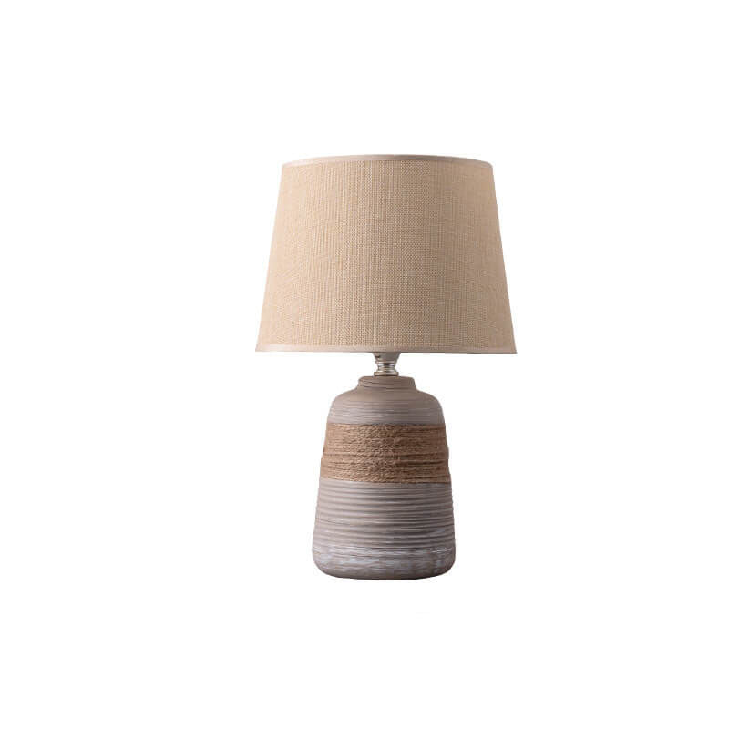 Fabric Ceramic Jar Table Lamp