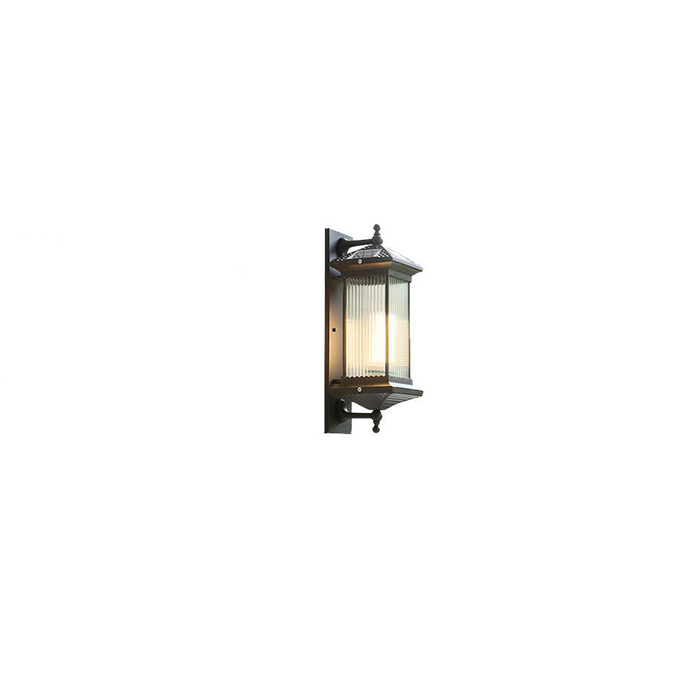 Aluminum Glass Cuboid Garden Outdoor Light